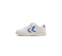 hummel Baskets Derby Court pour enfant avec fermeture Velcro, Gris/argenté, 34 EU
