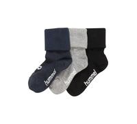 Hummel Chaussettes 'Sora' bleu marine / gris chiné / noir / blanc, Taille 24-27