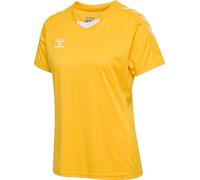 hummel Core XK Poly Jersey T-Shirt de Sport pour Femme à Manches Courtes - T-Shirt pour Le Sport, la Gym, Le Fitness - Maillot en 100% Polyester - Col Sport avec empiècement Avant - Respirant et