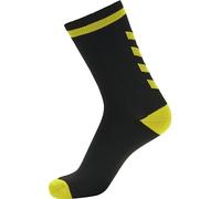 hummel Elite Indoor Sock Low Chaussettes basses unisexes pour adulte Multisport Chaussettes basses, Noir/jaune, 37/39
