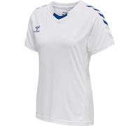 hummel Femme Hmlcore Xk Poly Jersey S/S T-Shirt, Blanc/Vrai Bleu, L EU