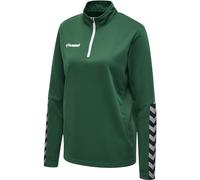 hummel hmlAUTHENTIC Half Zip Sweatshirt Woman Maillot de survêtement Femme, Vert Sapin, XL