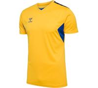 hummel Hmlauthentic Pl Jersey S/S T-Shirt, Jaune Sport/Bleu, XL Hommes