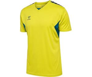 hummel hmlAUTHENTIC PL Jersey S/S T-Shirt MÂLE, Ressort SOUFRE/Corail Bleu, XL