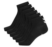 hummel, hmlCHEVRON Lot de 6 paires de chaussettes mi-hautes, noires, 12