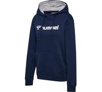 hummel hmlMOVER Sweat à Capuche en Coton pour Femme, Bleu Marine, Taille M