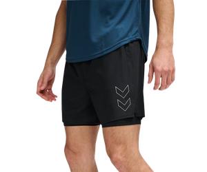 Hummel hmlMT FAST 2 IN 1 SHORTS Shorts 2XL Noir