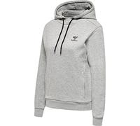 hummel Hmloffgrid Sweat à Capuche pour Femme, Gris mélangé/Fer forgé, XS