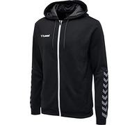 hummel Homme Hmlauthentic Poly Zip Hoodie Sweat capuche, Noir/Blanc, S EU