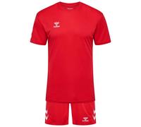 Hummel T-shirt unisexe avec logo, manches courtes – Rouge L