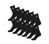 hummel Lot de 12 paires de chaussettes de sport, basiques, unisexes, Noir (2001), 36 cm