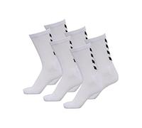 hummel Lot de 6 paires de chaussettes de sport fondamentales pour homme - Idéales pour le sport et le quotidien - Gestion de l'humidité - Soutien de la voûte plantaire, Blanc (9001), 48-50