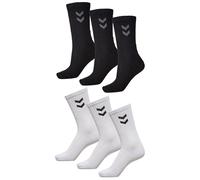 hummel Lot de 6 paires de chaussettes unisexe sport loisir basiques mi-mollet NE