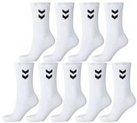Hummel Lot de 9 paires de chaussettes de sport unisexes, Weiß