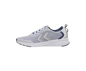 hummel Mixte Ajustement du débit Basket, Blanc/Bleu Ensign, 37.5 EU