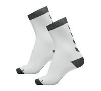 hummel Mixte Chaussettes de Sport D'intérieur Element 2 Chaussettes, Blanc/asphalte., 39-42 EU