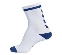 hummel Mixte Chaussettes D'intérieur Elite Basses Chaussettes, Blanc/bleu, 43-45 EU