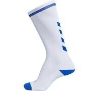 Hummel Mixte Chaussettes D'intérieur Élite Haute, BLANC/VRAI BLEU, 46-48 EU