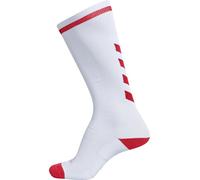 hummel Mixte Chaussettes D'intérieur Élite Haute, BLANC/VRAI ROUGE, 46-48 EU