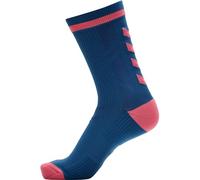hummel Mixte Chaussettes D'intérieur Elite Low Pa, CORAIL BLEU/ROSE THÉ, 39-42 EU