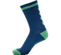 hummel Mixte ELITE INDOOR SOCK LOW PA Sock, Green Ash/Blue Coral, 31-34