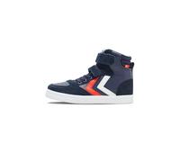 hummel Mixte enfant Slimmer Stadil Leather High Jr Baskets Hautes, Bleu Peacoat 7666, 36 EU