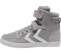 hummel Mixte Enfant Slimmer Stadil Leather High Jr Chaussures-Lifestyle, Gris Alloy 1100, 35 EU
