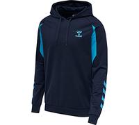 hummel Mixte Hmlaction Cotton Hoodie Sweat shirt, Black Iris/Atomic Blue, S EU