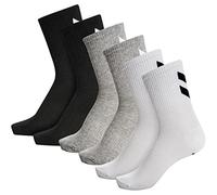hummel Mixte Hmlchevron Lot de 6 Chaussettes Chaussette, WHITE/BLACK/GREY, 41-45 EU
