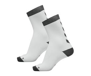 Hummel Mixte Pack De 2 Chaussettes Sport D'intérieur Element, BLANC/ASPHALTE, 27-30 EU