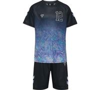 Hummel Shimmer Short Sleeve Set Bleu,Noir 128 cm Enfants