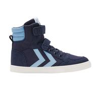 Hummel Slimmer Stadil Baskets montantes enfant garçon bleu - tige toile et cuir synthétique, fermeture scratch 28