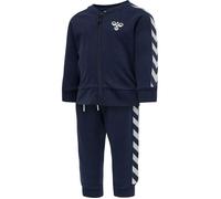 Hummel Survêtement bébé hmlBILLE - violet foncé, molleton coton 100% bio, veste zippée + pantalon 2-4 mois