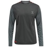 Hummel T-Shirt fonctionnel gris foncé / rouge clair / noir, Taille S