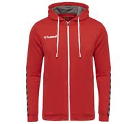 Hummel Veste de survêtement 'Authentic' gris argenté / rouge feu / noir / blanc, Taille S