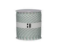 Hummelt® SilverLine-Rope Corde polyester 6mm 50m blanc/noir/vert en rouleau