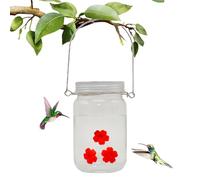 Humming Bir Outdoor Feeder Distributeur d'eau potable pour colibri avec large ouverture en haut et poignée pour parcs et arrière-cours 450 ml