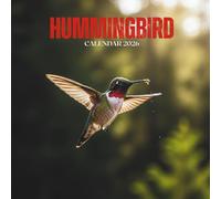 Hummingbird Calendar 2026: Yearly Organizer with U.S. Holidays • Colorful Bird Views & Note Space • Square 8.5x8.5