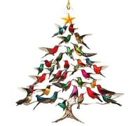 Hummingbird Christmas Ornament, Hummingbird Christmas Tree Ornament, Winter Hummingbirds Home Decoration, for Bird Lovers (1 PCS,8CM)