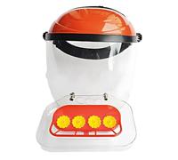 Hummingbird Feeder Casque d'observation mains libres en plein air avec écran facial 4 ports d'alimentation Orange 19,8 x 12 cm Casque 24,9 x 27,9 cm pour observation des oiseaux