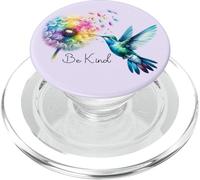 Hummingbird Girl Who Loves Hummingbirds Purple Be Kind Phone PopSockets PopGrip pour MagSafe