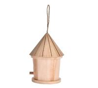 Hummingbird House | Nest d'oiseaux en bois Do -par -te avec lanière, chalet de buis pour les côtés, hirondelles, moineaux et pinsons, cabane d'oiseaux suspendue pour la décoration de jardin et