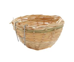 Hummingbird Nid d'oiseau à main, 9,94 x 2,36 pouces, en bois naturel avec construction, accessoires pour animaux de compagnie, pour mise en place de sommeil, cour de jardin d'intérieur et d'extérieur