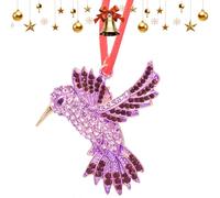 Hummingbird Ornaments for Tree - 3D Sparkly Bird Pendant Decor | Brillant Christmas Hanging Decoration for Women, Grandma, Friends, Home Wall Window Living Room Intérieur Outdoor Display, 19,5 cm