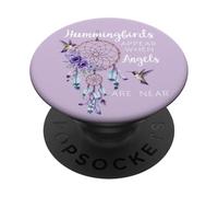 Hummingbird Purple Hummingbirds Appear When Angels are Near PopSockets PopGrip Adhésif