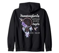 Hummingbird Purple Hummingbirds Appear When Angels are Near Sweat à Capuche