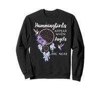 Hummingbird Purple Hummingbirds Appear When Angels are Near Sweatshirt