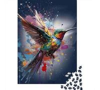 Hummingbird Splash Puzzle en Pièces Abstract Pop Art 1000 Pièces Papier Recyclé pour Femmes, Cadeaux pour Hommes Puzzle pour Adultes Amusant Et Stimulant Jeu de Famille 70x50cm/1000pcs