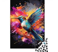 Hummingbird Splash Puzzle pour Adultes Abstract Pop Art 1000 Pièces Papier Recyclé pour Adultes Puzzle Très Difficile E Stimolante 52x38cm/1000pcs