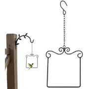 Hummingbird Swaying on Its Perch, Hummingbird en métal à balancer, perche à balancer pour jardin, patio, cour, accessoire de mangeoire à oiseaux suspendu (noir)